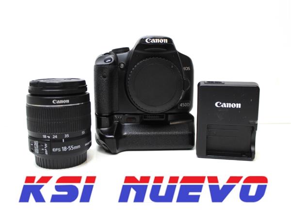 CÁMARA REFLEX CANON 450D+OBJ 18-