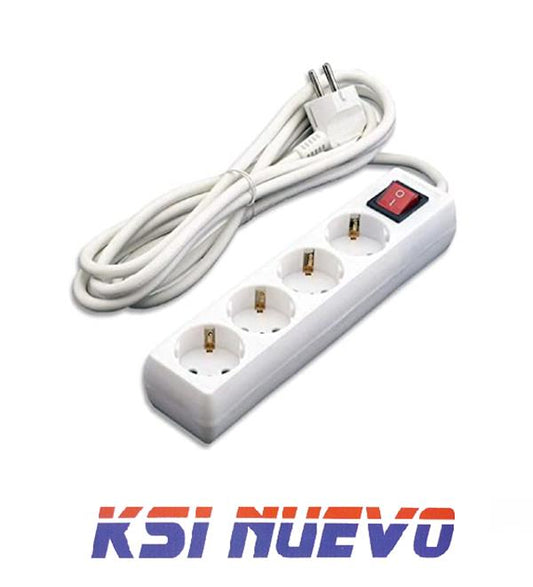BASE 4 ENCHUFES ALARGADOR DE 1.5 METROS
