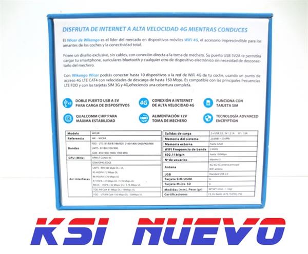 ROUTER WIFI CARGADOR PARA COCHE