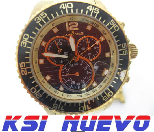 RELOJ CRONOGRAF DORADO LANSCOTTE SYMBOL