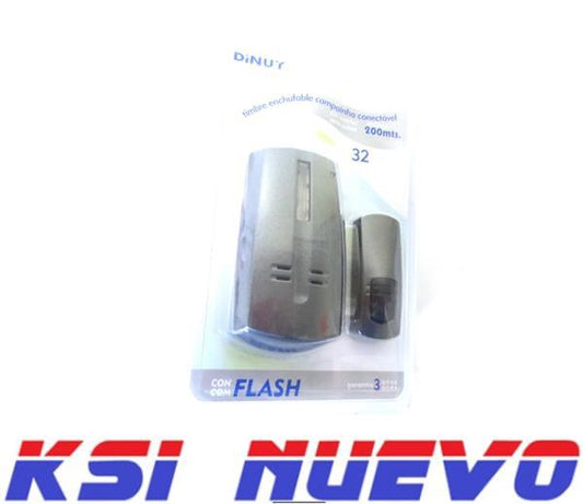 TIMBRE Y PULSADOR INALAMBRICO DINUY 200M