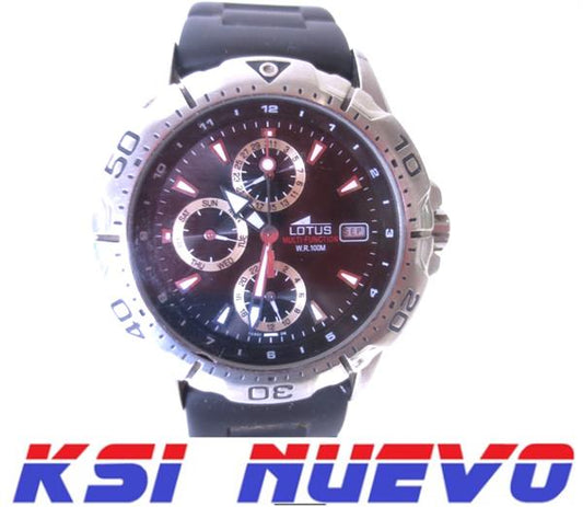 RELOJ LOTUS HOMBRE CORREA NEGRA 15301