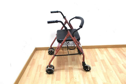 ANDADOR PLEGABLE DE ALUMINIO Y 4 RUEDAS