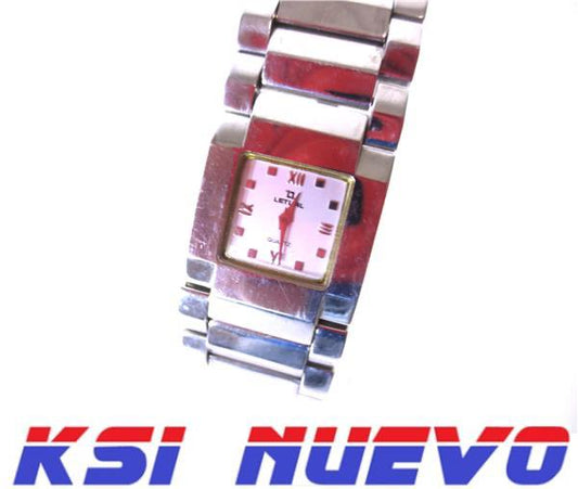 RELOJ LETUAL SEÑORA CUADRADO ACERO