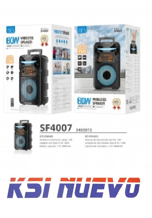 ALTAVOZ BLUETOOTH BTS SF4007 8" DE 60W