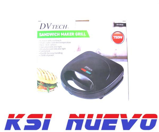 SANWICHERA GRILL DV TECH DV835 NEGRA