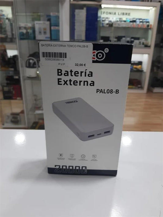 BATERIA EXTERNA 20000MAH TEMCO PAL8-B