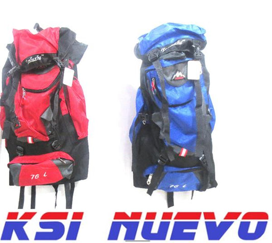 MOCHILA GRANDE DE 76L NUEVAS ROJA O AZUL