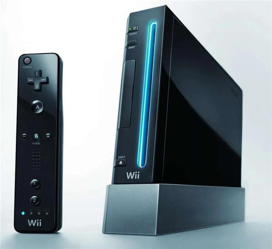 CONSOLA WII NEGRA CON MANDO Y NUNCHUCK